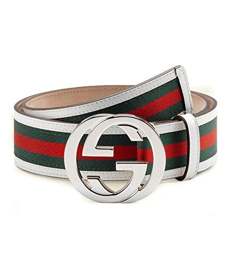 all white gucci belt|More.